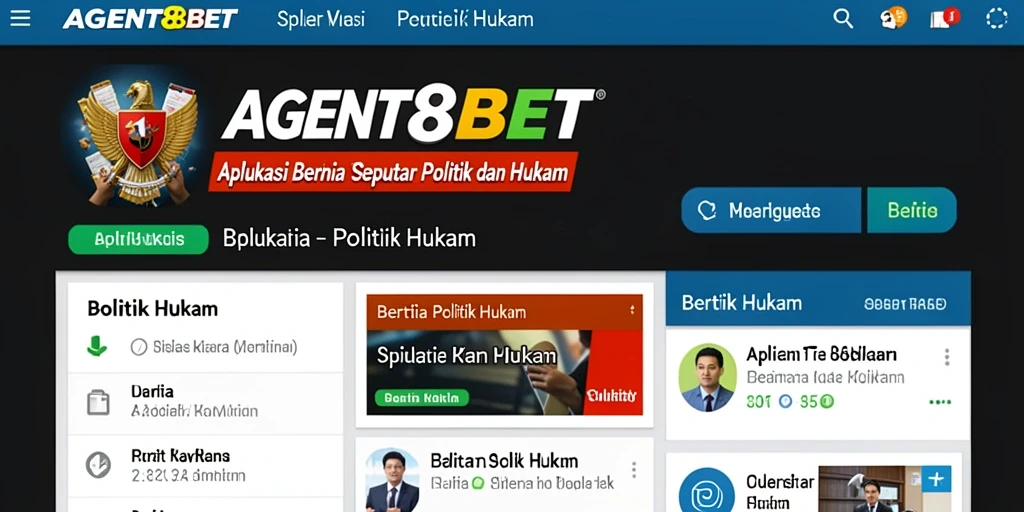 Tampilan antarmuka AGENT88BET dengan berita politik dan hukum.