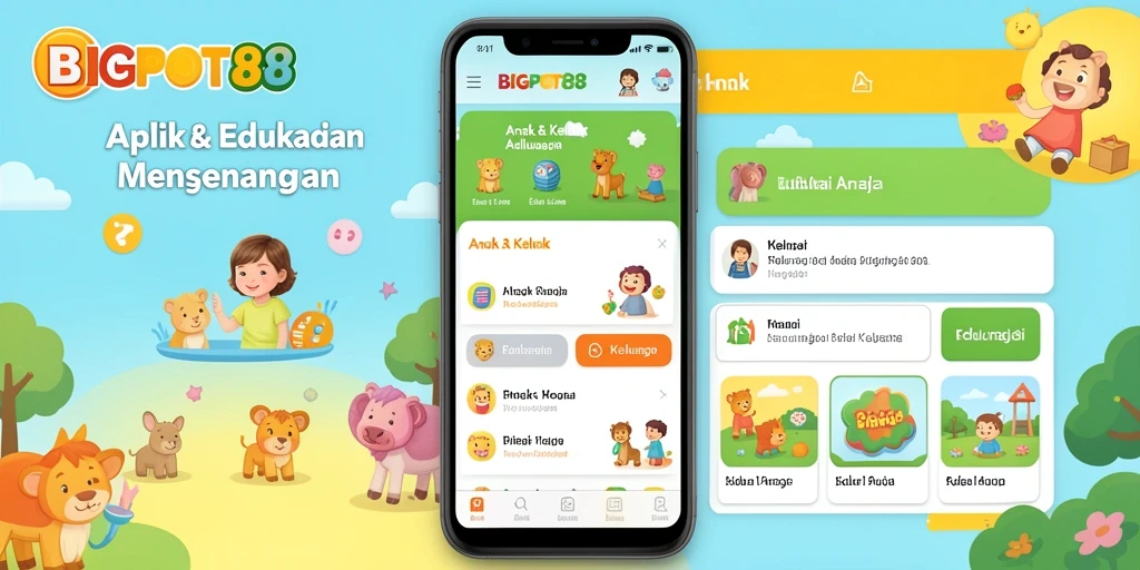 Tampilan antarmuka aplikasi BIGPOT88 yang edukatif dan menarik.