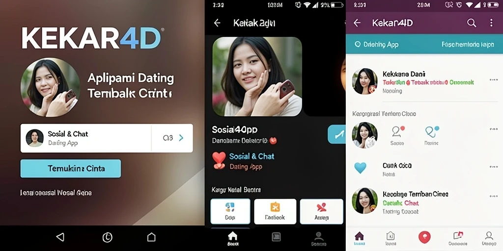 Antarmuka utama aplikasi KEKAR4D dengan fitur-fitur menarik.