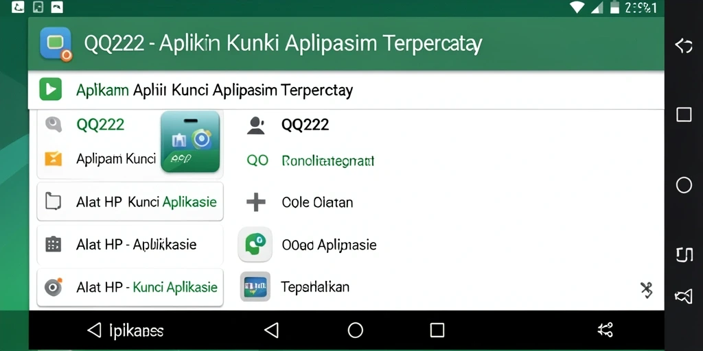 Tampilan antarmuka aplikasi Kunci Aplikasi QQ222 yang modern dan intuitif.