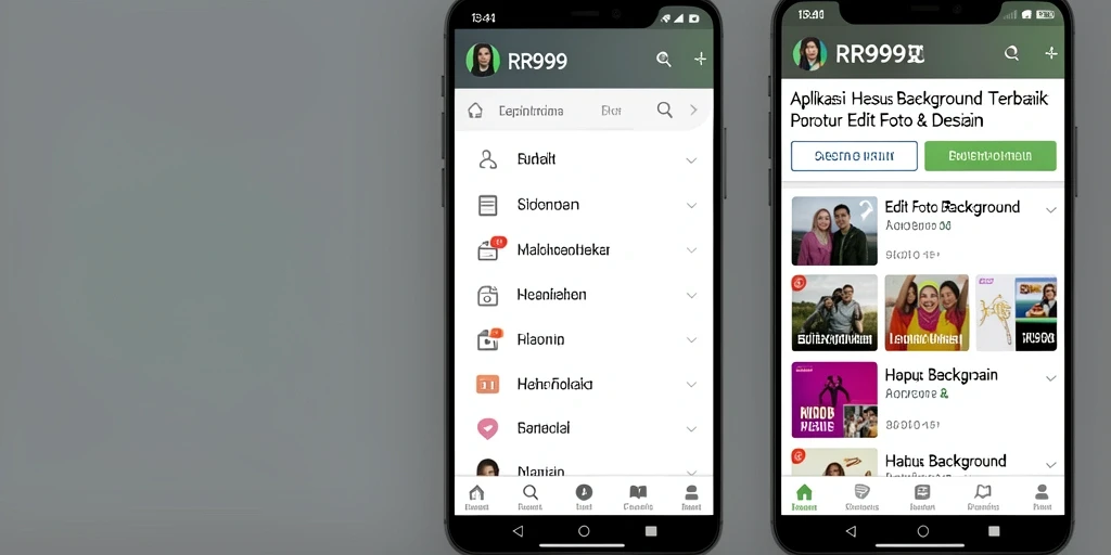 Antarmuka aplikasi RR999 saat menghapus latar belakang gambar.