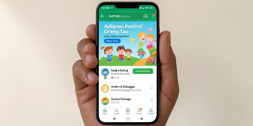 Antarmuka pengguna SIAP108 yang ramah dan informatif untuk kontrol orang tua.