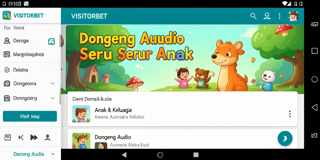 Tampilan antarmuka VISITORBET yang ramah anak dan menarik.