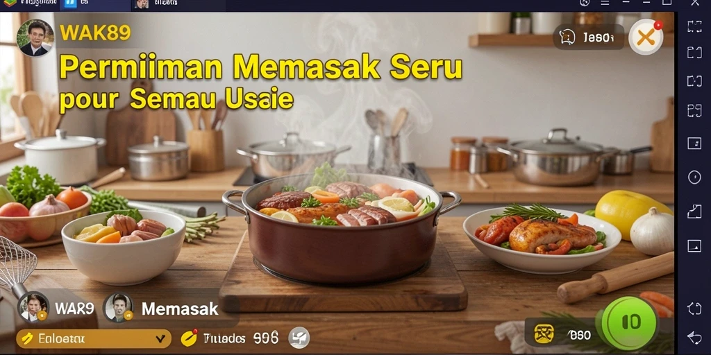 Tampilan antarmuka WAK89 yang interaktif dan warna-warni.